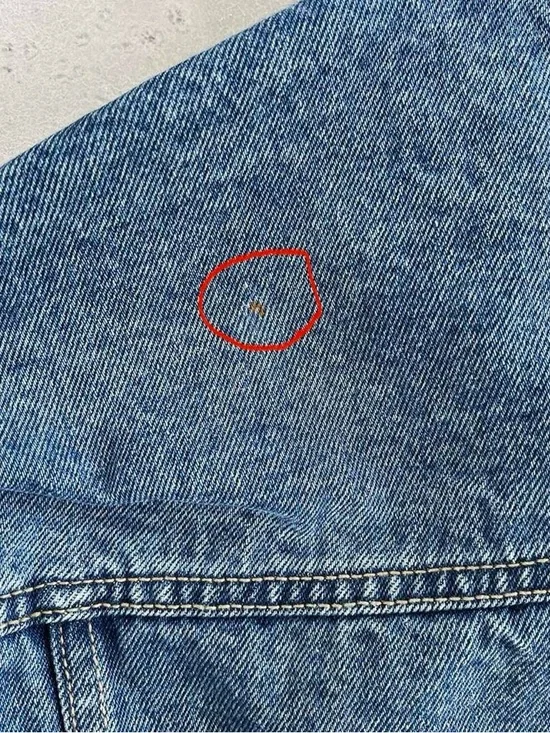 Vintage Marlboro Blue Denim Jean Trucker Jacket Grunge Rugged Workwear Men’s XXL - Picture 7 of 8